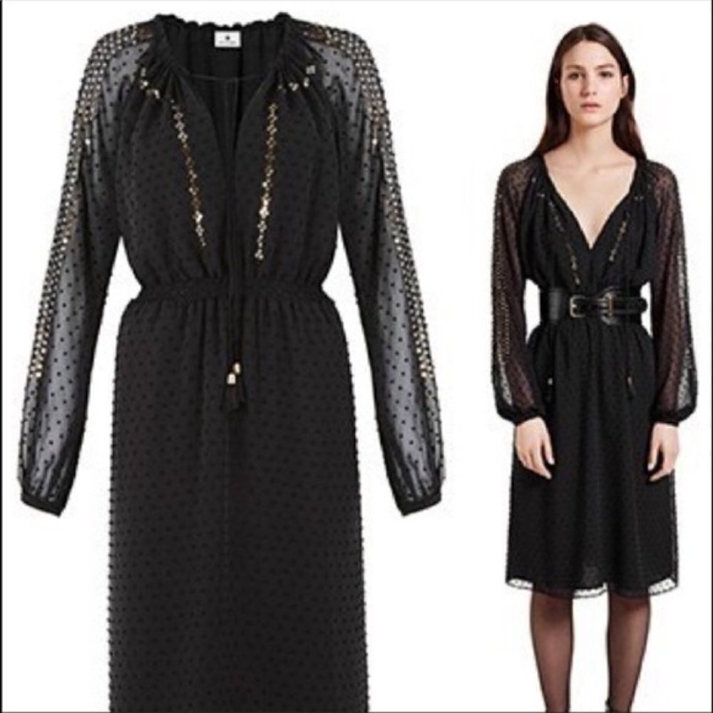Altuzarra black sequin dress black 2